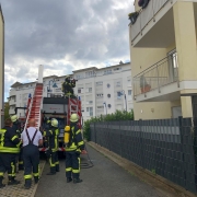 Feuer auf Balkon